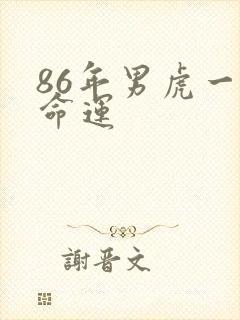 86年男虎一生命运封面