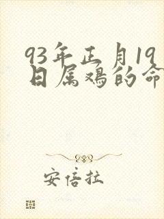 93年正月19日属鸡的命运