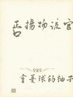 正扬物流官网入口