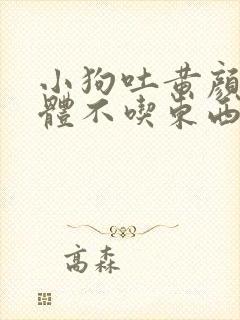 小狗吐黄颜色液体不吃东西怎么办