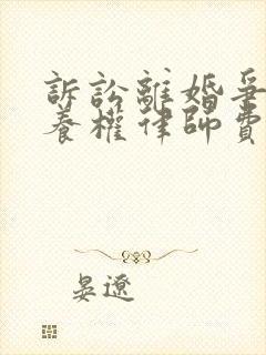 诉讼离婚争取抚养权律师费