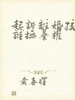 起诉离婚孩子归谁抚养权