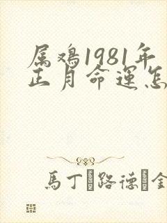 属鸡1981年正月命运怎样