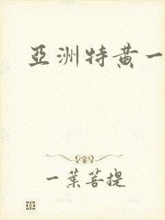 亚洲特黄一级片封面