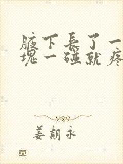 腋下长了一个硬块一碰就疼