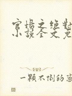 官场之绝对权力小说全文免费阅读封面