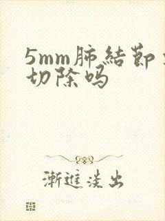 5mm肺结节要切除吗