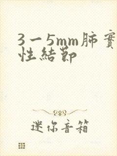 3一5mm肺实性结节