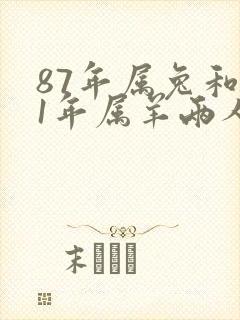 87年属兔和91年属羊两人的命运