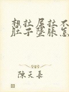 想拉屎拉不出来肚子坠胀怎么办封面