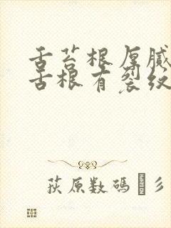 舌苔根厚腻白苔舌根有裂纹封面