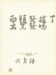 白头发拔了会长出黑发吗