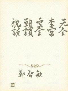 祝朝云李元昭小说锁金宫全文免费阅读