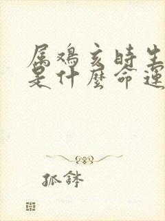 属鸡亥时生男孩是什么命运