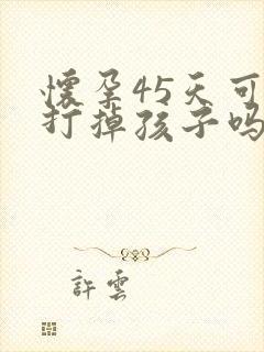 怀孕45天可以打掉孩子吗