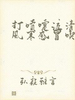 打喷嚏流清鼻涕风寒感冒吃什么药