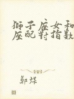 狮子座女和双子座配对指数