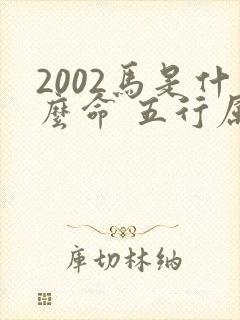 2002马是什么命 五行属什么