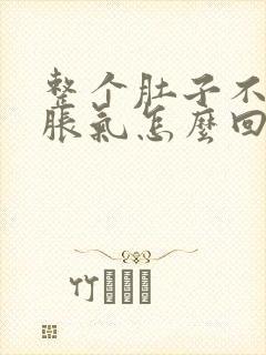 整个肚子不排便胀气怎么回事