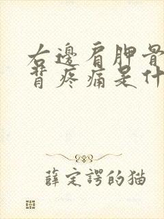 右边肩胛骨处后背疼痛是什么原因