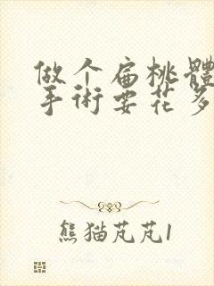 做个扁桃体切除手术要花多少钱