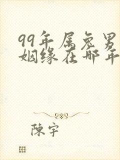 99年属兔男的姻缘在哪年