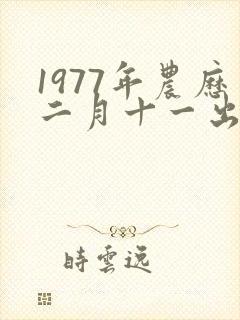 1977年农历二月十一出生的命运封面