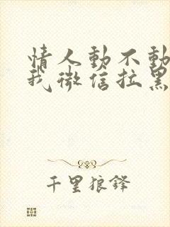 情人动不动就把我微信拉黑