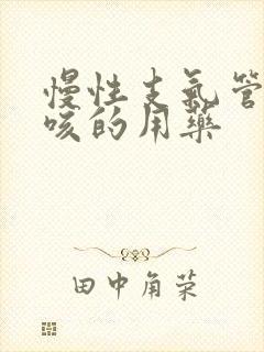 慢性支气管炎干咳的用药