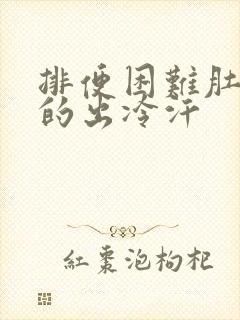 排便困难肚子疼的出冷汗