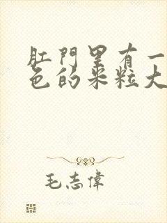 肛门里有一个白色的米粒大小的疙瘩