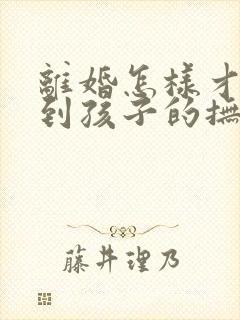 离婚怎样才能要到孩子的抚养权