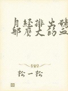 月经排出鹌鹑蛋那么大的血块