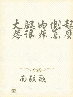 大腿内侧起红疙瘩很痒怎么回事