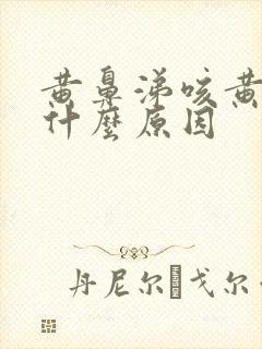 黄鼻涕咳黄痰是什么原因