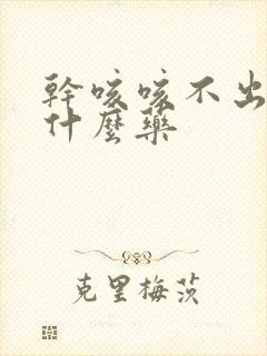 干咳咳不出痰吃什么药