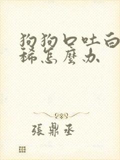 狗狗口吐白沫拉稀怎么办