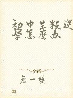 初中生叛逆不想学怎么办