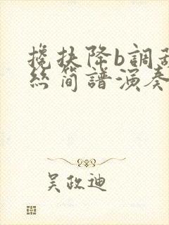 搀扶降b调葫芦丝简谱演奏