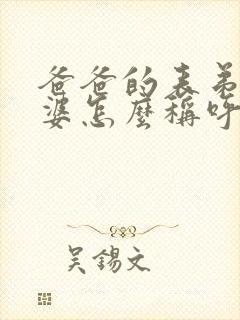 爸爸的表弟的老婆怎么称呼