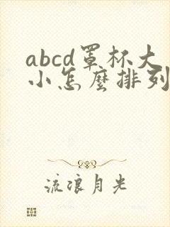 abcd罩杯大小怎么排列的?封面