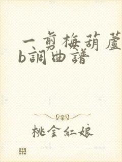 一剪梅葫芦丝降b调曲谱封面