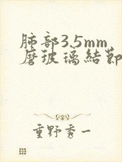 肺部3.5mm磨玻璃结节