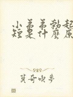 小弟弟勃起时间短是什么原因