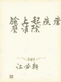 脸上起痤疮该怎么消除