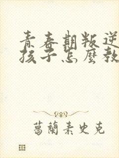 青春期叛逆的男孩子怎么教育