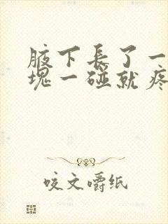 腋下长了一个肿块一碰就疼