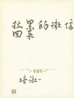 拉黑的微信咋找回来