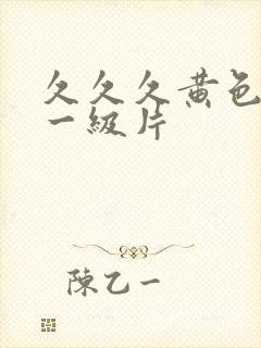 久久久黄色大片一级片