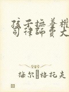 孩子抚养权打官司律师费大约多少钱